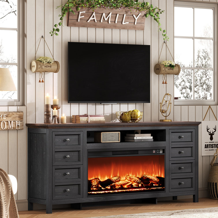 Alcott Hill® 70" Fireplace TV Stand with 4 Drawers | Wayfair